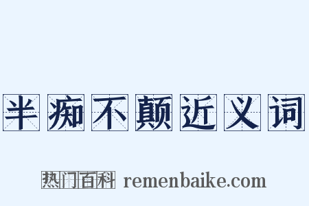 半痴不颠近义词是什么意思的图片